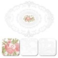 thumbnail image 4 of EeaseMX 2 posavasos elegantes de encaje bordado, manteles individuales de encaje bordados., 4 of 8