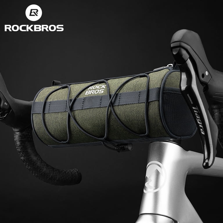 ROCKBROS Bike Top Tube Bag - Medium Size, Waterproof, Double Zipper, Phone Holder For Mountain Cycling