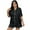 Black, variant on WTOBBY Plus Size Women's Pajama Set 3X-6X Loose Fit Cotton Top & Pants Comfy Sleepwear Home Loungewear Cozy Lounge Outfit Soft Nightwear,Black 2XL