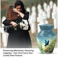 thumbnail image 4 of Dragonfly Funeral Urn For Human Ashes Adult Women, Blue Mini Cremation Urns For Human Ashes For Girl, 1 Large Urn For Mom, Frog Keepsake Urns For Mom Set Of 4, 10&3 Inch, 4 of 7