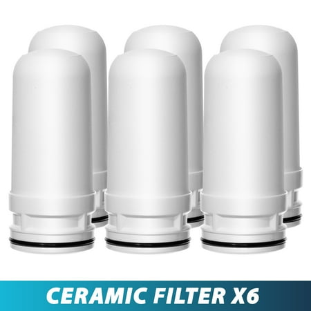 Ceramic Filter Cartridge Ceramic Replacement Cartridge for LittleWell Faucet Mount Water Filters DFC1, DFW1, DFW2 (Pack of 6) ()