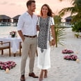 thumbnail image 3 of Chririnla Couples Outfits His and Her Matching Sets Tribal Geometric Print Long Sleeve Dress Shirts and Bodycon Dress for Men Women Matching Outfits Couple Hawaii Luau Party Outfit, 3 of 6