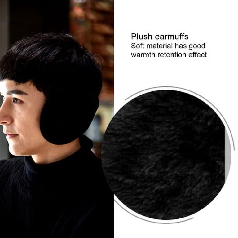 Cold Weather Ear Protection Windproof Earmuffs Leather Outer Ear Warmer ...