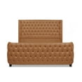 thumbnail image 5 of Jennifer Taylor Home Brooklyn Tufted Bed King Caramel Tan Brown Faux Leather, 5 of 13