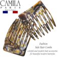 thumbnail image 4 of Camila Paris CP3349 French Hair Side Comb Handmade Small White Tokyo French Twist Hair Combs Decorative, Strong Hold Hair Clips for Women Bun Chignon Up-Do Girls Hair Accessories, Made in France, 4 of 24