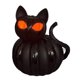 thumbnail image 1 of Estatua de resina de gato de Halloween con calabaza, figura decorativa práctica y realista S, 1 of 9