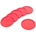 thumbnail image 1 of SASABAXI 6 Pcs Rondelles en Plastique Rouges pour Équipement de Hockey et Accessoires de Jeu 2x2x0.16 Po, 1 of 8