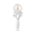 thumbnail image 3 of ANGARA Freshwater Cultured Pearl Olive Leaf Vine Ring in 14K White Gold for Women | June Birthstone, Birthday, Anniversary, Jewelry Gift for Women | Pearl Ring, 3 of 9