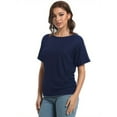 thumbnail image 5 of Women's Short Sleeve Boat Neck Dolman Top with Side Shirring, 5 of 6