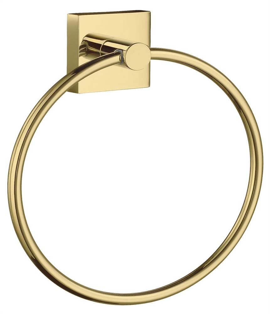 6.75 in. Towel Ring in Polished Brass Finish