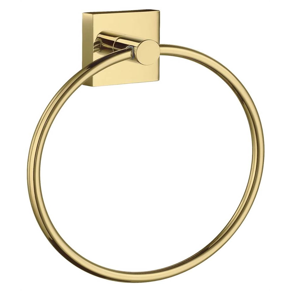 6.75 in. Towel Ring in Polished Brass Finish