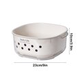 thumbnail image 2 of Cesta organizadora de cocina | Escurridor de plástico apto para alimentos | Almacenamiento que ahorra espacio para verduras y utensilios | Diseño duradero y fácil de limpiar | Multiusos | Blanco | 1, 2 of 5