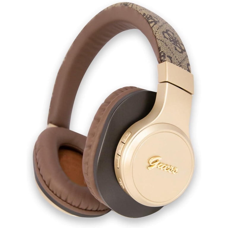 Guess 4G Script On Ear Wireless Headphones Brown - GUBH604GEMW
