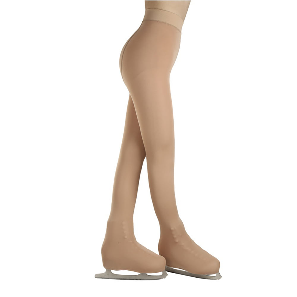OVER THE BOOT ICE SKATING TIGHTS WITH CLEAR CRYSTALS ALL SIZES BLACK OR NATURAL 
