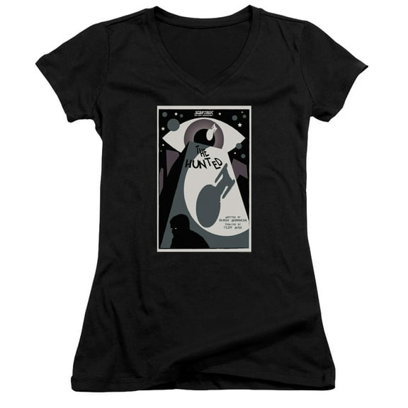 Star Trek Tng Season 3 Episode 11 Junior Women's V-Neck T-Shirt Black