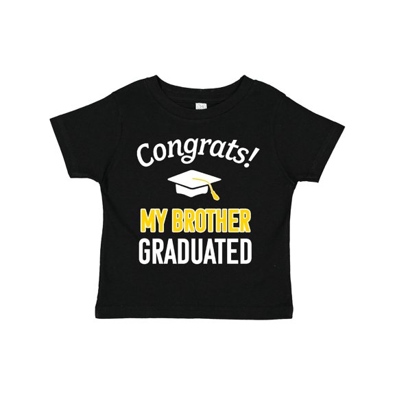Inktastic Congrats My Brother Graduated with Cap Boys or Girls Toddler T-Shirt