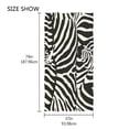 thumbnail image 4 of Ryvnso Zebra Black Print Oversized Beach Towel Microfiber Bath Blankets Swimming Fitness 37" x 74", 4 of 5