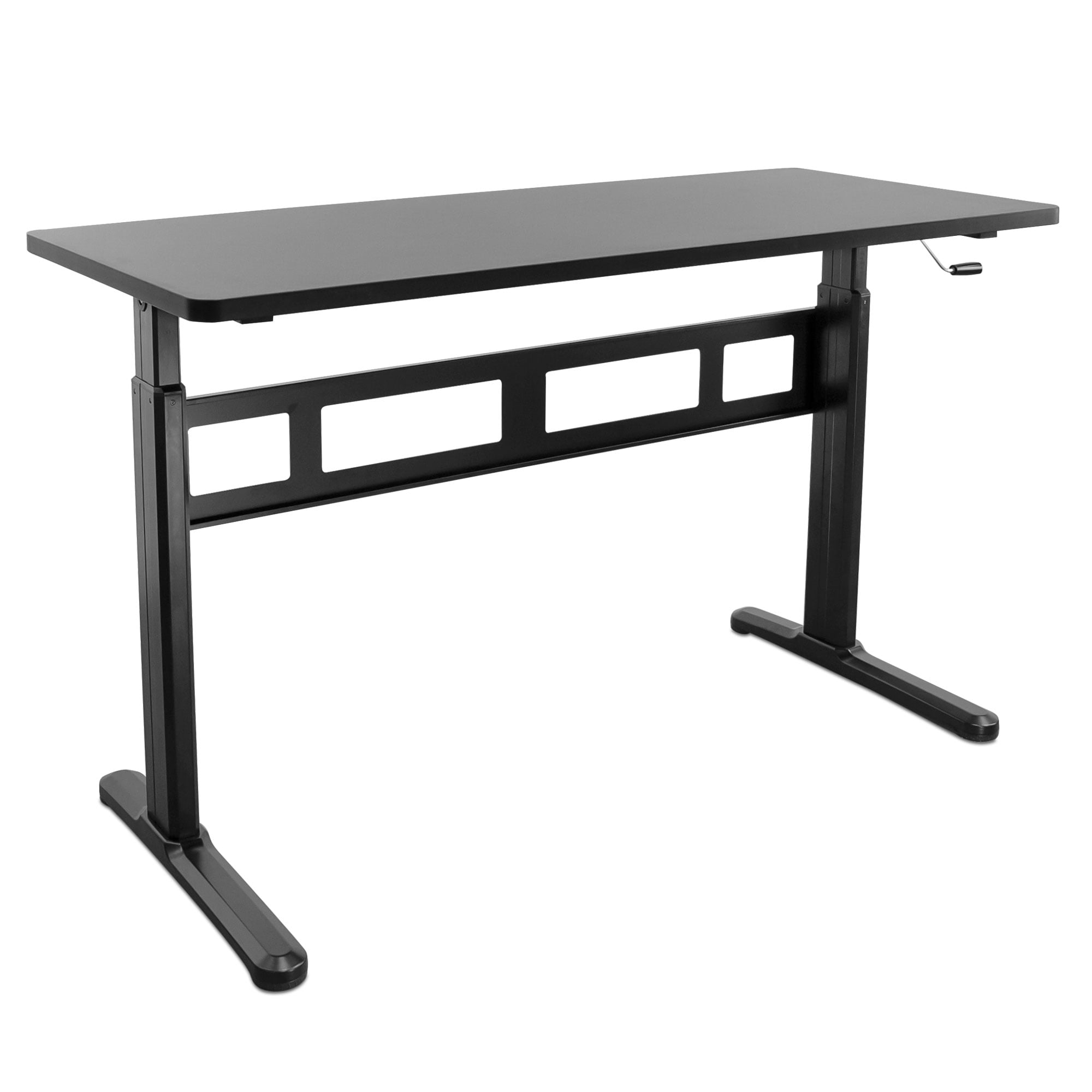 MountIt! Height Adjustable Manual Standing Desk with Tabletop and