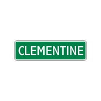 Clementine Girls Children Name Letter Printed Plaque Decoration Indoor Outdoor Unique Label Wall Novelty Aluminum Metal Sign 4"x13.5"