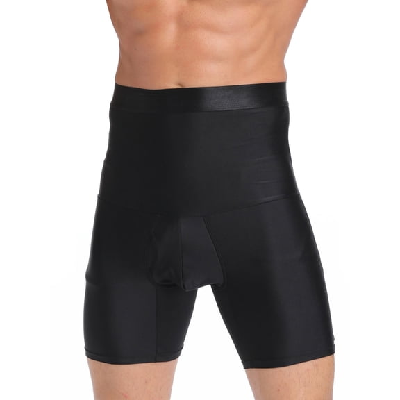 Men's Tummy Control Shapewear Shorts High Waist Slim Belly Underwear Compression Seamless Boxer Brief Body Shaper