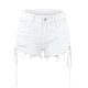 thumbnail image 1 of Pantalones cortos vaqueros con aberturas laterales para mujer: cintura alta, tejido elástico, estilo informal/fiesta, tallas S-XXXL (tallas UK/EU/US, cintura/cadera), 1 of 6