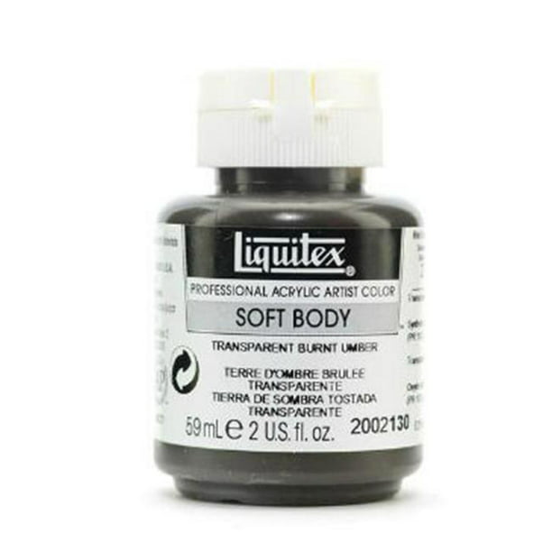 Liquitex 2002130 Pot de Couleur Acrylique Professionnel à Corps Souple de 2 oz - Pack de 3 Ombres Brûlées Transparentes