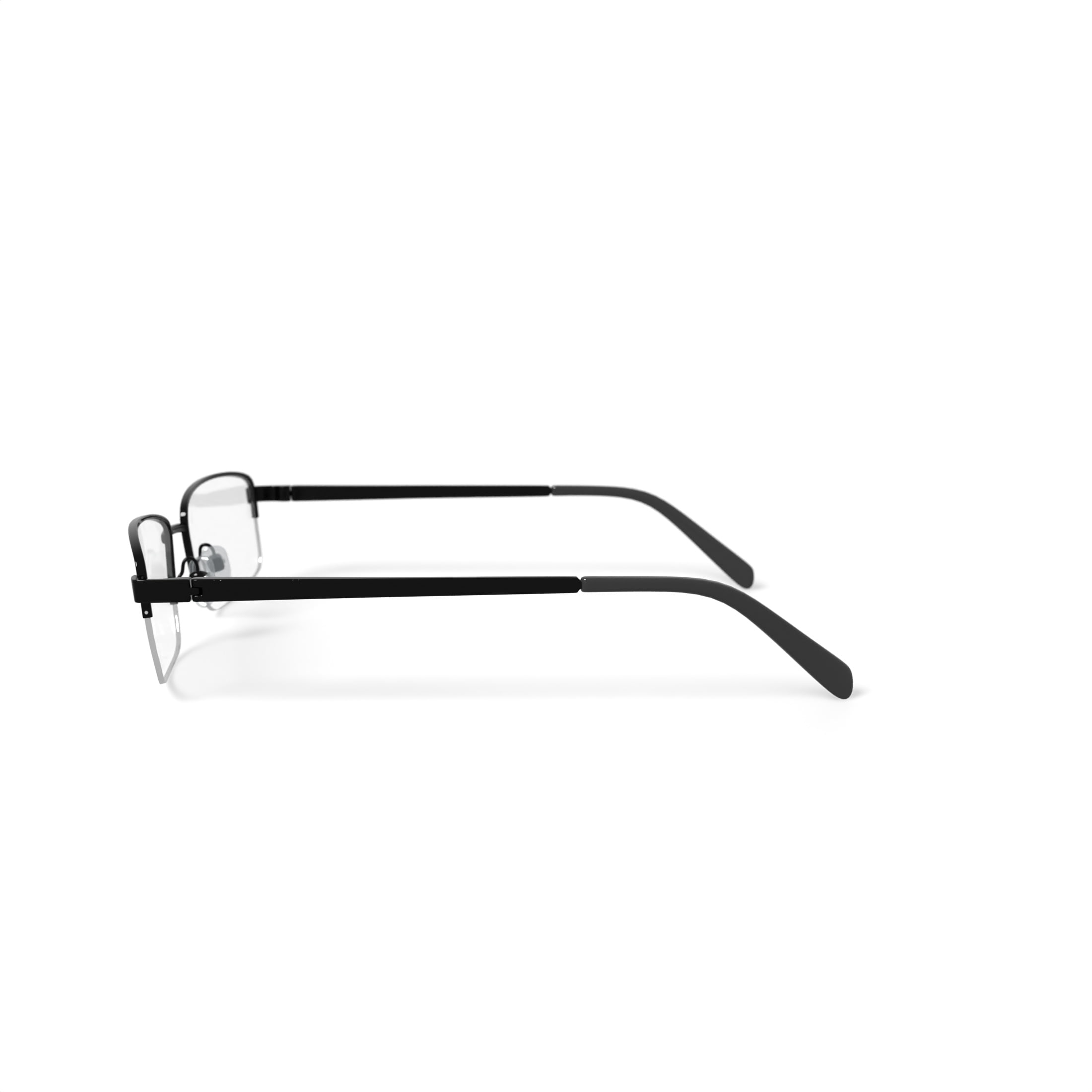 Adolfo Men's Officer Rectangular Prescription Eyeglasses with Case, Gunmetal