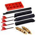 thumbnail image 4 of 18pieces Mini Lathe Indexabse Carbide Turning Tool Holder Bit Set With Dcmt070204 Indexable Carbide Turning Insert, 4 of 5