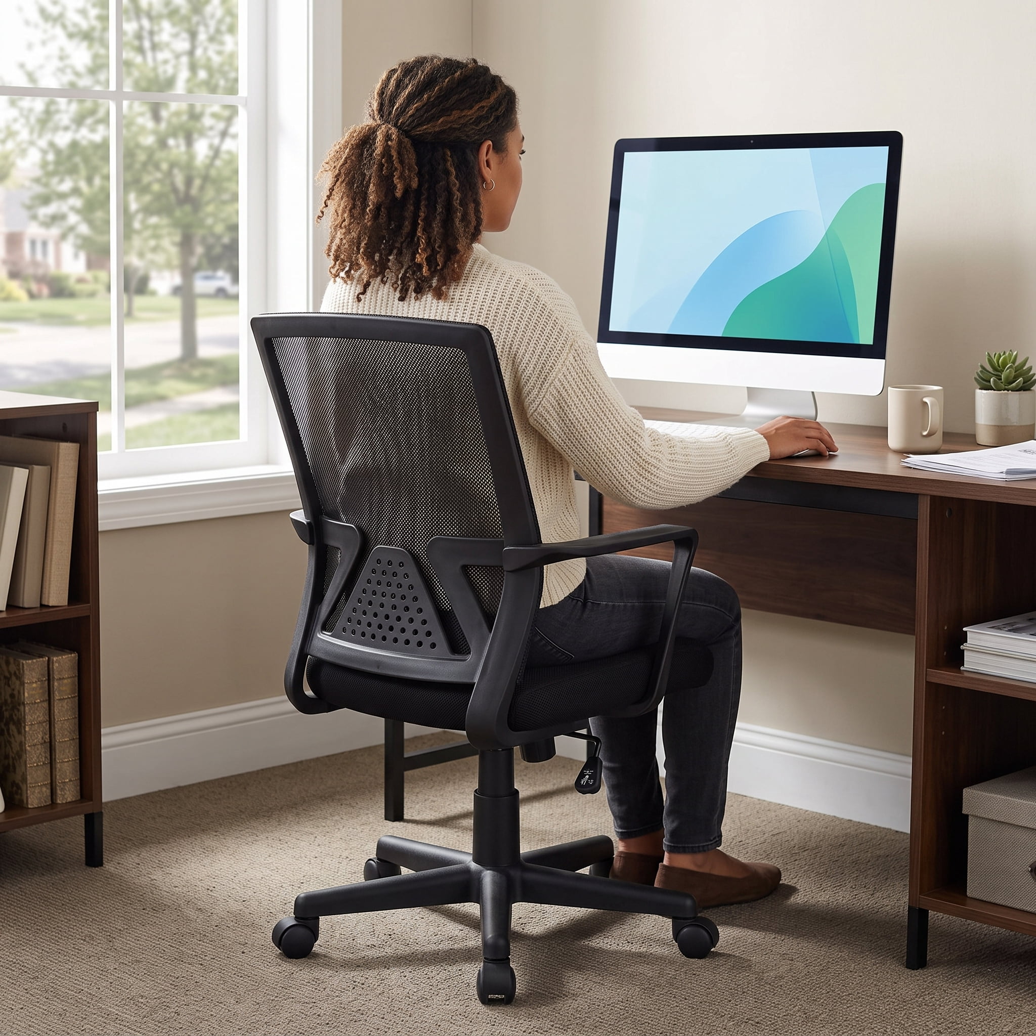 Height Adjustable Office/Task Chair with Armrest