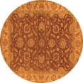 thumbnail image 1 of Ahgly Company Indoor Round Oriental Orange Industrial Area Rugs, 6' Round, 1 of 4