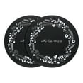 thumbnail image 1 of 2pcs Induction Cooktop Protector Mats, Induction Stove Protector, Flower Pattern (Black), 1 of 6