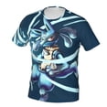 thumbnail image 6 of Lucario T Shirt For Men Women, Graphic Print Casual Unisex Short Sleeve Summer Funny Top Tees Shirt, 6 of 8
