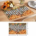 thumbnail image 6 of Thanksgiving Orange Pumpkin Placemats Set of 1, Fall Mushroom Leaf Non-Slip Place Mats Washable Table Mats for Kitchen Dining Table Decorations Indoor/Outdoor, 6 of 9