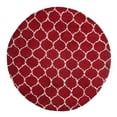 thumbnail image 3 of Unique Loom Trellis Shag Collection Area Rug - Ruby (10' Round Burgundy Red/Ivory), 3 of 11