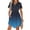 Dark Blue, variant on LADIGASU Women's Summer Dress Casual V Neck Short Sleeve Drawstring Dresses With Pockets