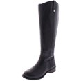 thumbnail image 1 of INC Womens Fawne Wide Calf Leather Riding Boots Navy 11 Medium (B,M), 1 of 2