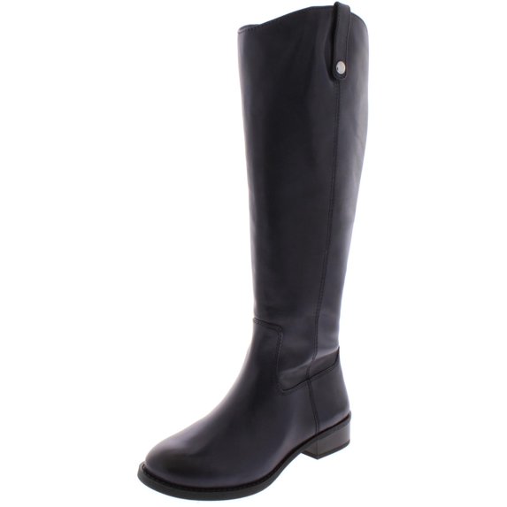 INC Womens Fawne Wide Calf Leather Riding Boots Navy 11 Medium (B,M)