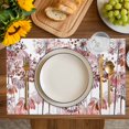 thumbnail image 4 of Red Onion Flowers Placemats Set of 12, Spring Watercolor Dandelion Floral Plants Placemats for Dining Table, Place Mats for Kitchen Tabletop, Waterproof Wipeable Dining Table Mats Set, 4 of 9