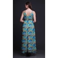 thumbnail image 4 of Bimba Floral Ladies Printed Resort Maxi DrawstringÂ&nbsp;DressÂ&nbsp;Spaghetti Strap Beach Wear-Medium, 4 of 6