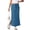Dark Blue, variant on Smoofit Maxi Skirt for Women Modal Soft Drawstring Casual Long Skirts Side Slits Midi Lounge with 2 Pockets Solid Color Office Lady Skirt
