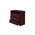 thumbnail image 4 of Contemporary Home Living 3-Drawer Dresser with Shelf - 36.5" - Mahogany Brown, 4 of 4