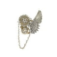 thumbnail image 2 of Broche de ala de Ángel, Pin de solapa para mujeres y hombres, pasador de pecho de estilo Retro, Pin de Metal para traje, insignia de engranaje para Sunnimix  Broche de los hombres, 2 of 8