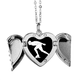 thumbnail image 1 of Deporte de invierno negro silueta de patinaje Alas de ángel collar colgante regalo de moda Unbranded M, 1 of 3