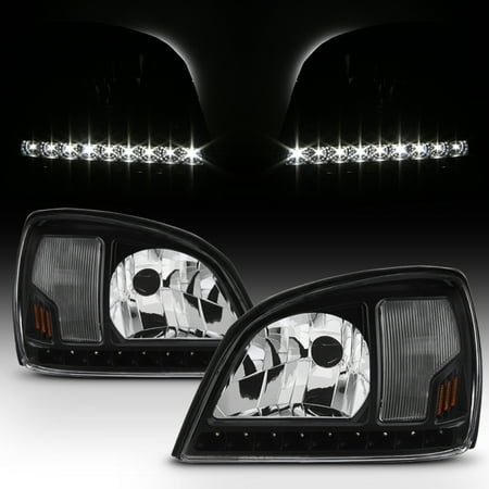 Cadillac Deville Door Handle - Fit Black 2000 2001 2002 2003 2004 2005 Cadillac Deville LED Headlights Headlamp