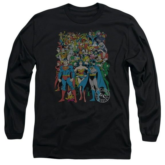 DC Comics Original Universe Long Sleeve Adult 18/1 T-Shirt Black