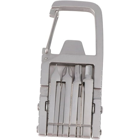 1pc Multitool Nippers Tool Travel Accessories Multitool Keychain Stainless Steel Silver Mobile Phone Support Hiking Buckle Household Tool Manual Mobile Phone Holder