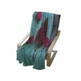 thumbnail image 4 of Lantern Soft Flannel Fleece Throw Blanket, Chuseok Chinese New Year Traditional Celebration Mid Autumn Festival, Cozy Plush for Indoor and Outdoor Use, 50" x 70", Sky Blue Dark Coral, by Ambesonne, 4 of 6