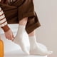 thumbnail image 5 of Calcetines apilables de doble aguja para otoño e invierno, calcetines de mujer de media caña, calcetines de algodón de color liso, calcetines blancos de moda que combinan con todo, 5 of 6