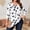 Dark Gray, variant on Plus Size Tops for Women 3/4 Sleeve Loose Shirts Casual V-Neck T-Shirt Trendy Comfortable Lounge Tops Floral Loose Fit Clothes Dark Green L