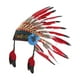 thumbnail image 4 of Tocado indio nativo americano ajustable para fiestas temáticas, para hombres y mujeres Rojo, 4 of 8